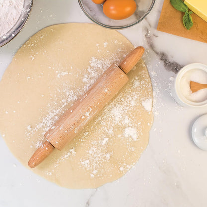 Children’s Classic Wooden Rolling Pin, German Beechwood With Steel Ball Bearings, 7-Inch x 1.5-Inch, Smooth Effortless Rolling For Dough And Pastry