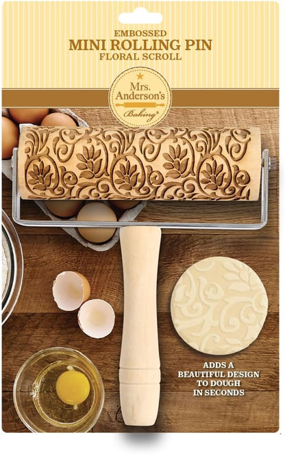 Children’s Classic Wooden Rolling Pin, German Beechwood With Steel Ball Bearings, 7-Inch x 1.5-Inch, Smooth Effortless Rolling For Dough And Pastry
