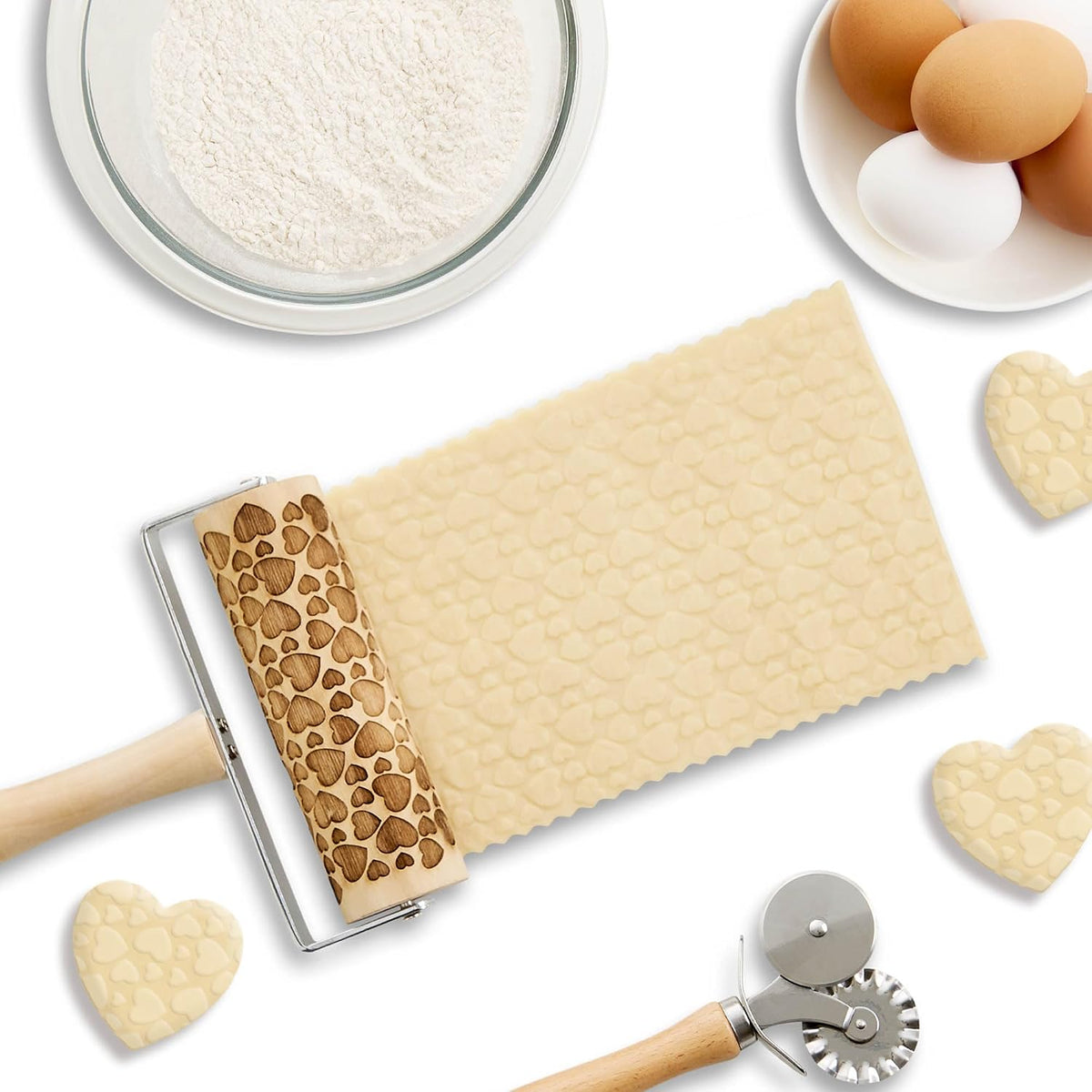 Children’s Classic Wooden Rolling Pin, German Beechwood With Steel Ball Bearings, 7-Inch x 1.5-Inch, Smooth Effortless Rolling For Dough And Pastry