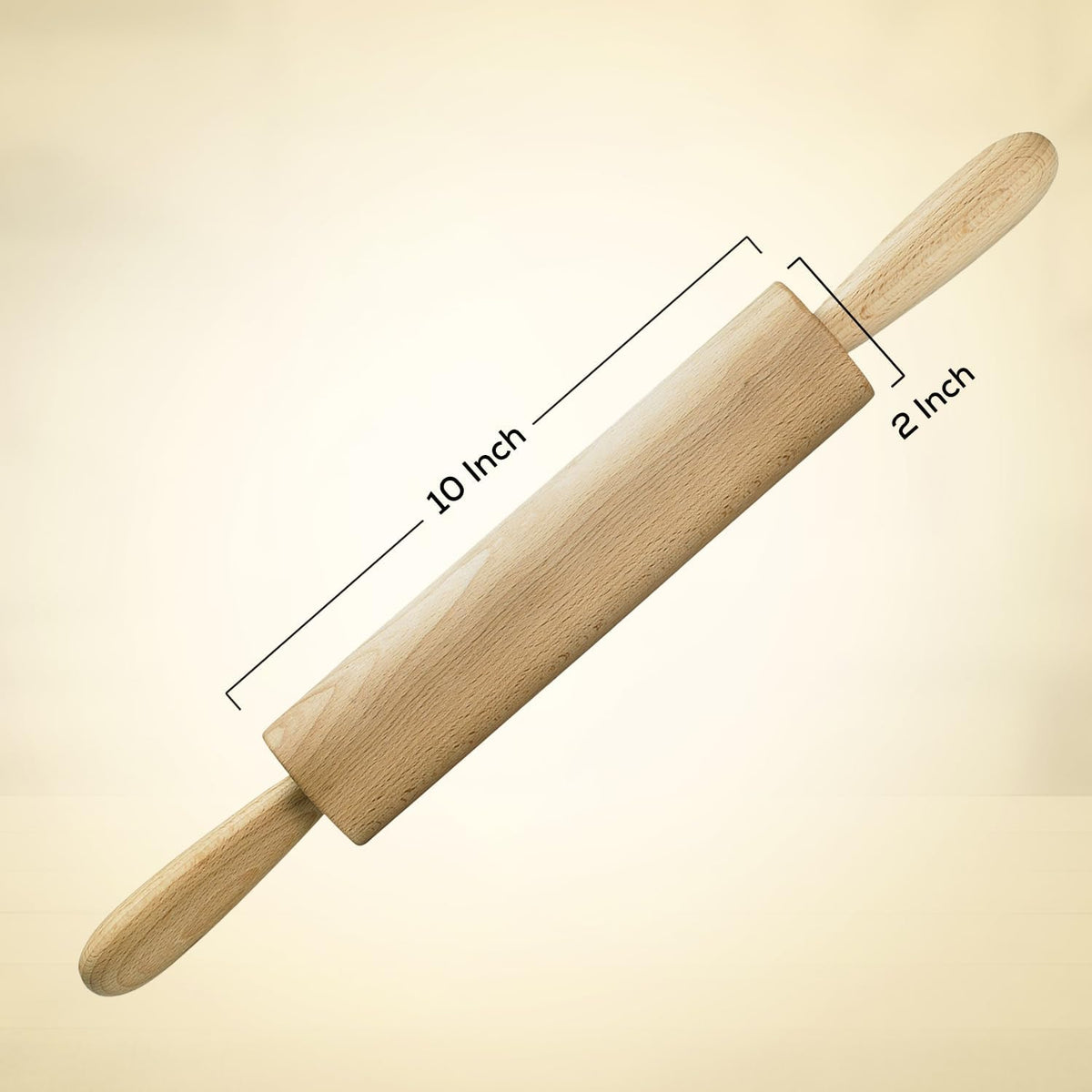 Children’s Classic Wooden Rolling Pin, German Beechwood With Steel Ball Bearings, 7-Inch x 1.5-Inch, Smooth Effortless Rolling For Dough And Pastry