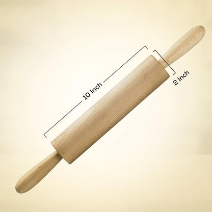 Children’s Classic Wooden Rolling Pin, German Beechwood With Steel Ball Bearings, 7-Inch x 1.5-Inch, Smooth Effortless Rolling For Dough And Pastry