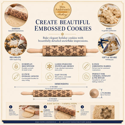 Children’s Classic Wooden Rolling Pin, German Beechwood With Steel Ball Bearings, 7-Inch x 1.5-Inch, Smooth Effortless Rolling For Dough And Pastry