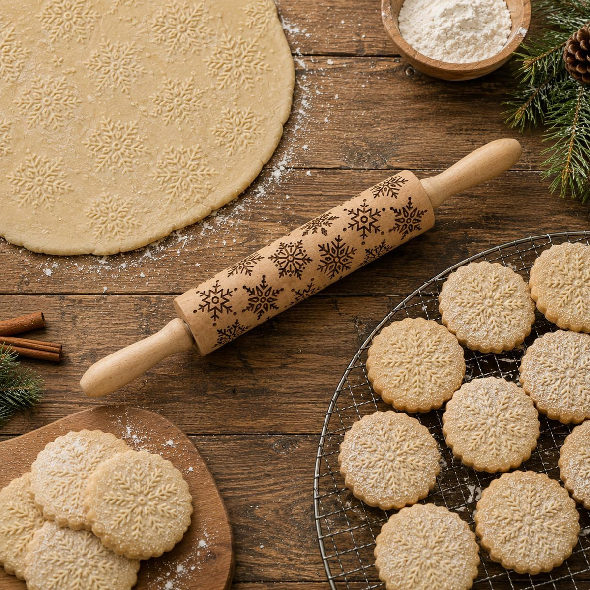 Children’s Classic Wooden Rolling Pin, German Beechwood With Steel Ball Bearings, 7-Inch x 1.5-Inch, Smooth Effortless Rolling For Dough And Pastry