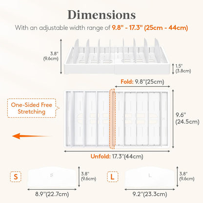 Kitchen Cabinet Organizer for Food Contanier Lid, Lid Holder with 6 Adjustable Dividers & 7 Sections for Pantry Organizers and Storage, Home Drawer Organization, Large, 13" x 10"