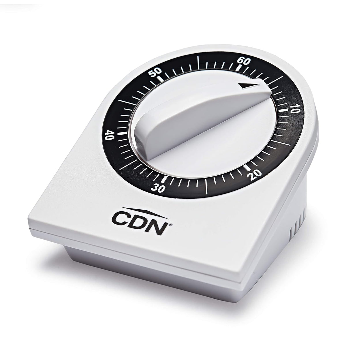 CDN Compact 60-Minute Mechanical Timer | Easy-to-Read 2.5” Dial | Loud 3-Second Alarm | Ideal for Cooking or Baking | Countertop or Wall Mountable | Silver Finish | MT1