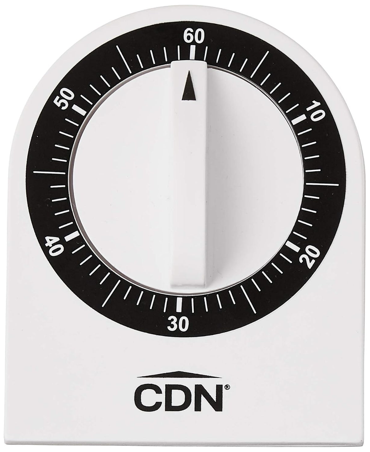 CDN Compact 60-Minute Mechanical Timer | Easy-to-Read 2.5” Dial | Loud 3-Second Alarm | Ideal for Cooking or Baking | Countertop or Wall Mountable | Silver Finish | MT1