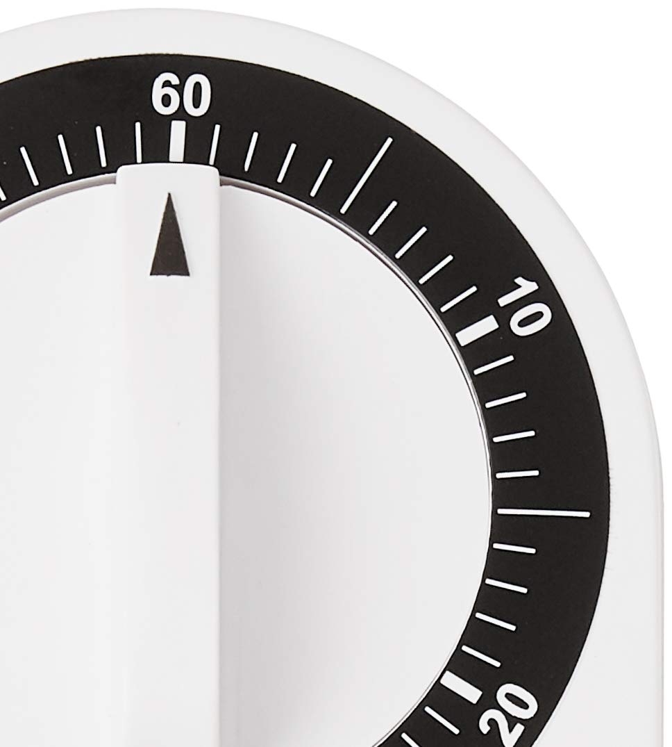 CDN Compact 60-Minute Mechanical Timer | Easy-to-Read 2.5” Dial | Loud 3-Second Alarm | Ideal for Cooking or Baking | Countertop or Wall Mountable | Silver Finish | MT1