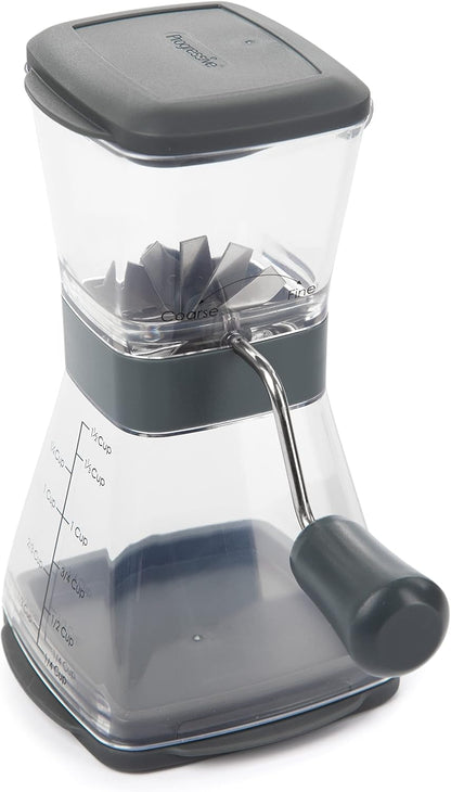 PrepWorks Manual Nut Chopper, Chop Nuts With Coarse and Fine Functions, Red | Grinds up to 1.5 Cups of Nuts, Seeds, or Herbs, Non-Skid Base for Stability While Chopping, Dishwasher Safe