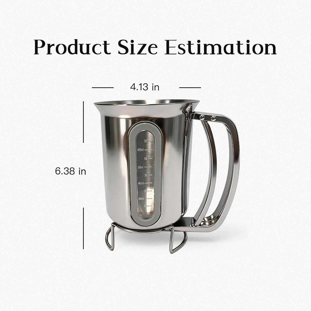 30oz Pancake Dispenser for Batter with Viewing Window, Pancake Batter Mix Bottle Ideal for Cupcakes, Muffins & Waffles Baking