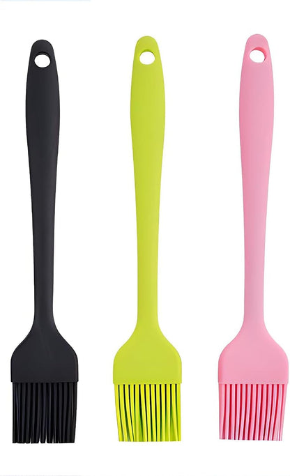 Silicone Basting Brush Set, Heat Resistant 446°F, 3-Pack