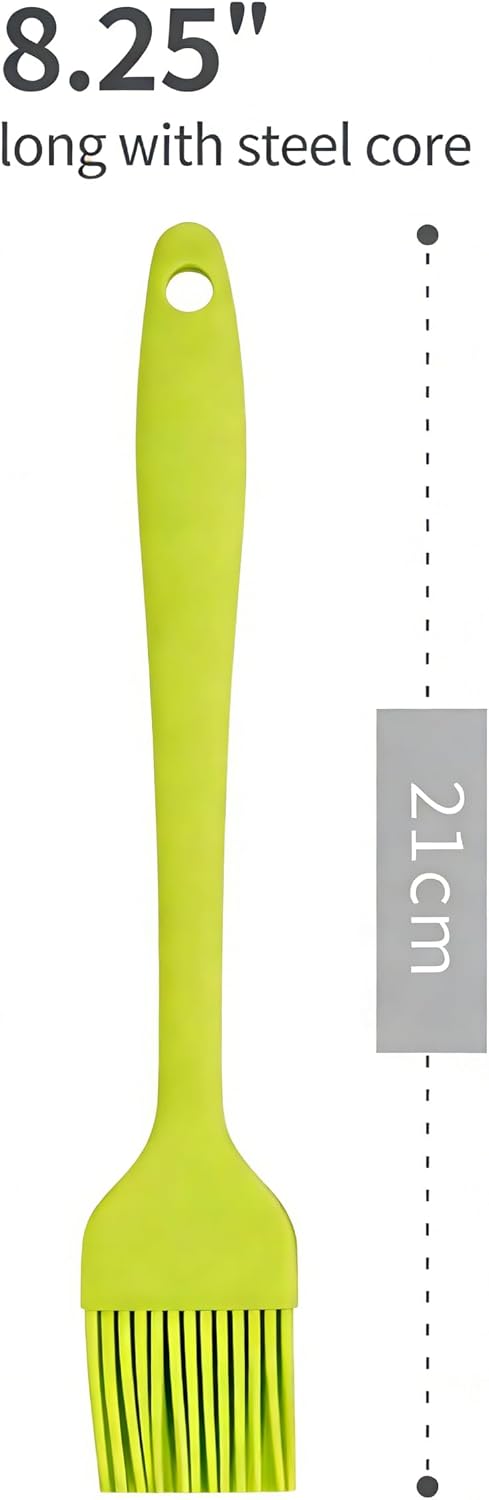 Silicone Basting Brush Set, Heat Resistant 446°F, 3-Pack