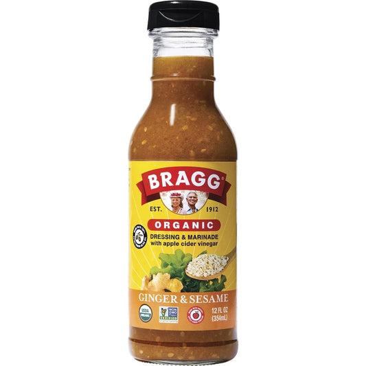 Organic Salad Dressing and Marinade - 12 fl oz | Ginger and Sesame - Gluten-Free Dressing with Apple Cider Vinegar