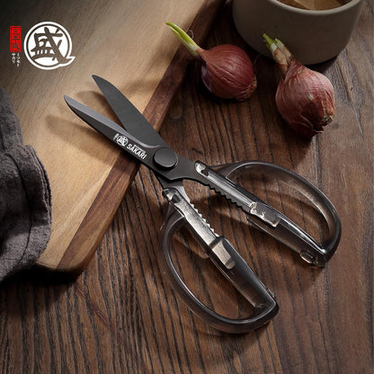Detachable Poultry Shears, Kitchen Scissors | Titanium-Plated Serrated Blades, Poultry Joints and Meat Prep, Seafood and Herb Cutting, Non-Slip Handle
