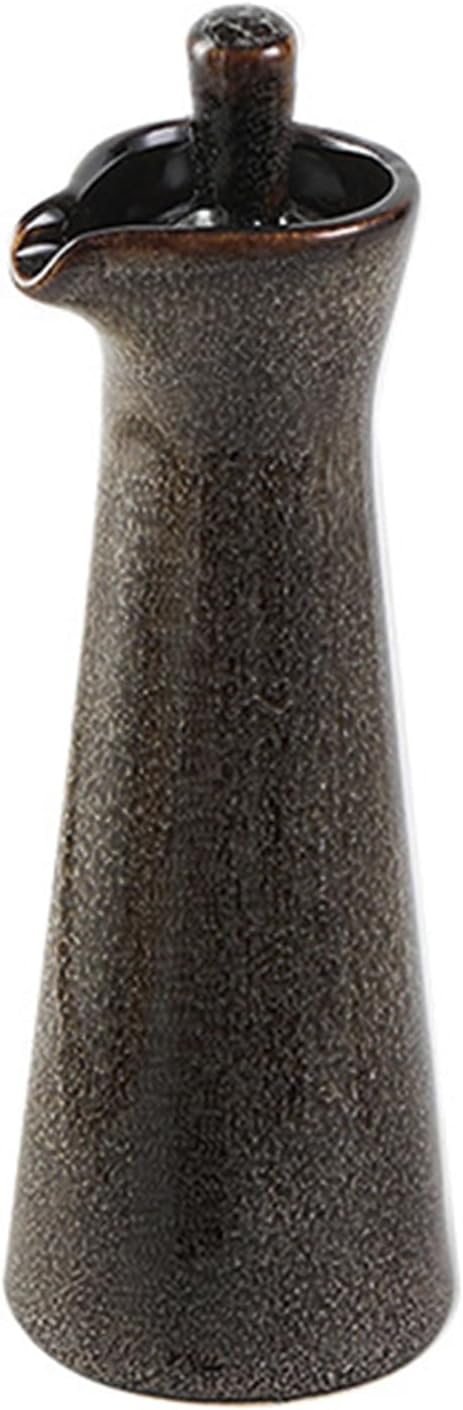 Small Ceramic Olive Oil Dispenser Bottle for Storage Of Oil, Vinegar, Soy Sauce, 120ml / 4oz - Red