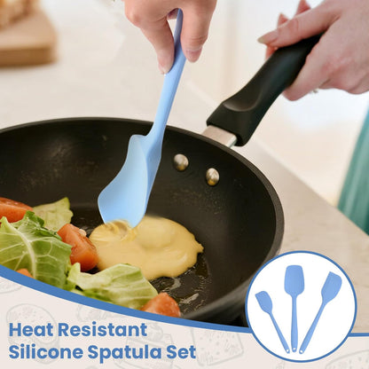 Rubber Spatula Food Grade, Silicone Heat Resistant Spatulas for Cooking