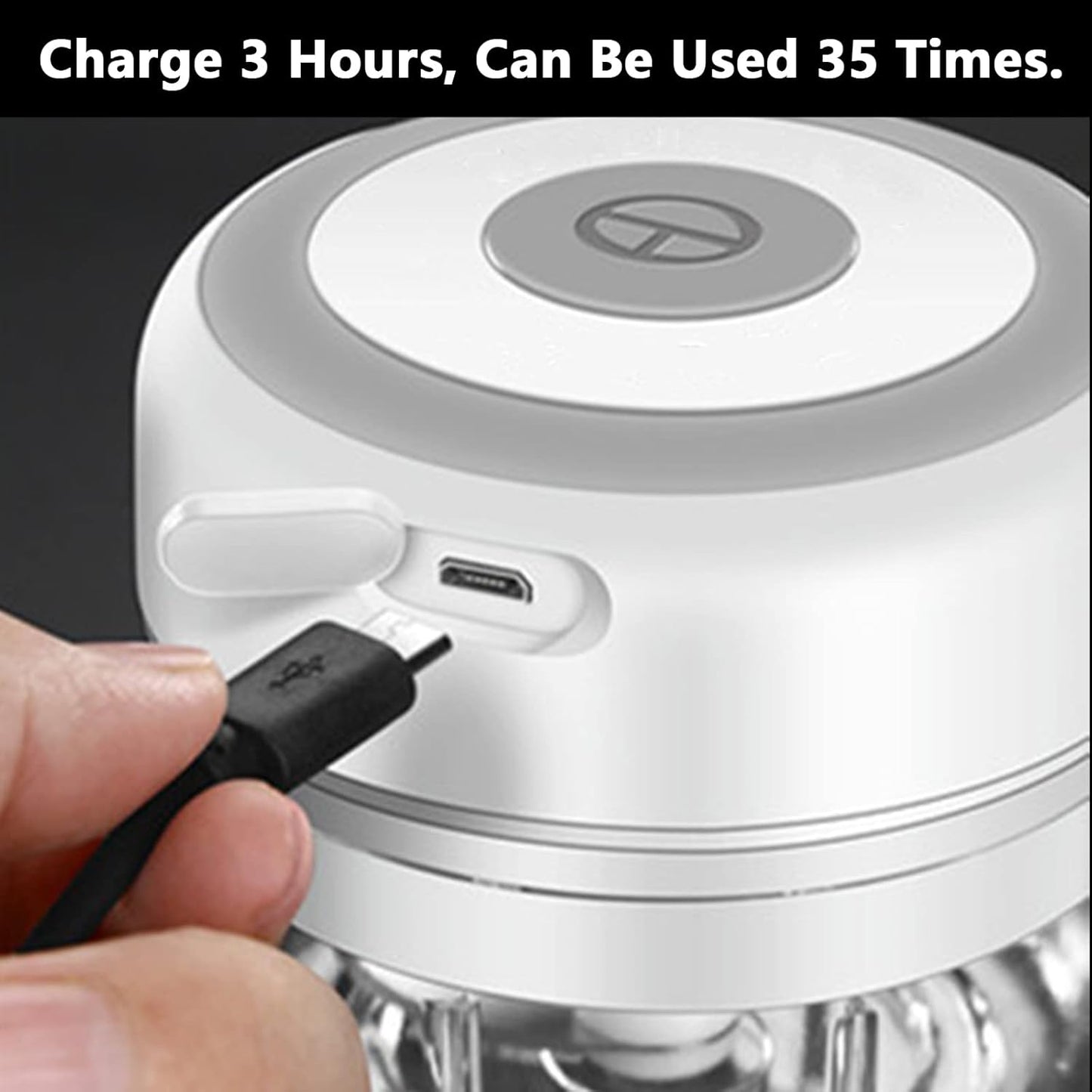 Electric Mini Garlic Mincer, 100ML USB Vegetable Onion Chopper | Portable Small Food Processor for Ginger, Chili, Vegetables