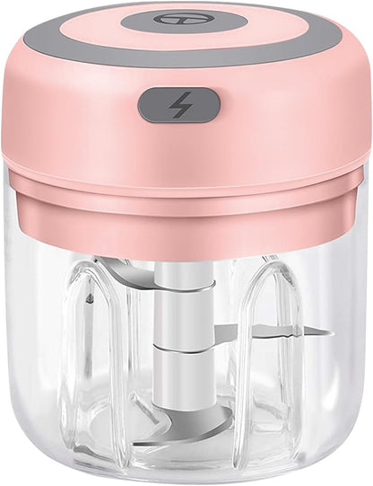 Electric Mini Garlic Mincer, 100ML USB Vegetable Onion Chopper | Portable Small Food Processor for Ginger, Chili, Vegetables