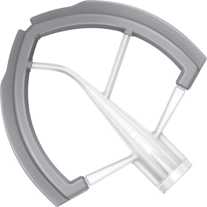 Flex Edge Beater Accessories and Attachments for KitchenAid 6 Quart Bowl-Lift Stand Mixer, Pastry Paddle Attachment for Kitchenaid, Dishwasher Safe, White