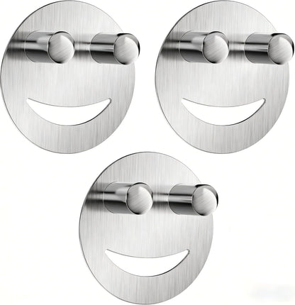 Stainless Steel Smiley Face Dish Sponge Holder, Silver Sink Caddy Organizer Storage with Suction Cup for Kitchen, Rv Apartment Kitchen Accessories Decor Scrubber