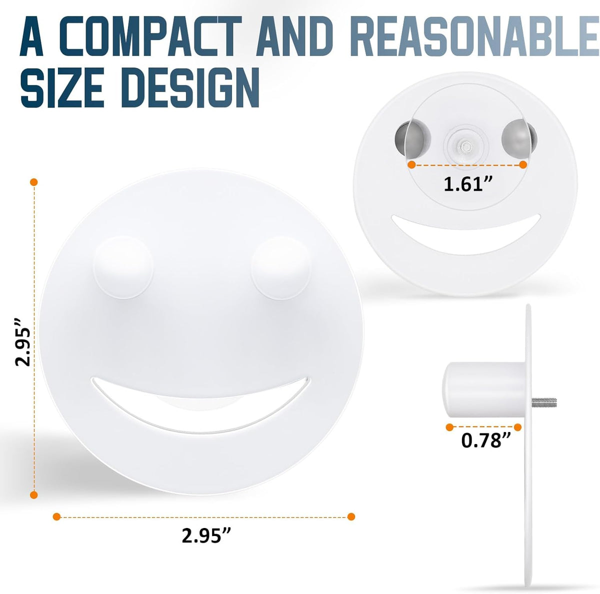 Stainless Steel Smiley Face Dish Sponge Holder, Silver Sink Caddy Organizer Storage with Suction Cup for Kitchen, Rv Apartment Kitchen Accessories Decor Scrubber