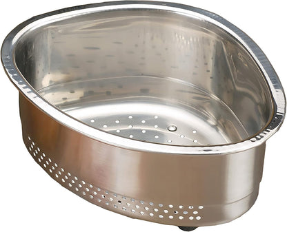 Endurance® In-Sink Mesh Colander Strainer Basket, 3 Quart | Organize Sponges, Collect Food Scraps | Dishwasher Safe | Small Corner Basket | Steaming, Draining & Rinsing