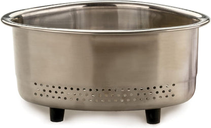 Endurance® In-Sink Mesh Colander Strainer Basket, 3 Quart | Organize Sponges, Collect Food Scraps | Dishwasher Safe | Small Corner Basket | Steaming, Draining & Rinsing