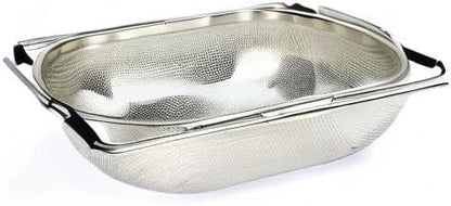 Endurance® In-Sink Mesh Colander Strainer Basket, 3 Quart | Organize Sponges, Collect Food Scraps | Dishwasher Safe | Small Corner Basket | Steaming, Draining & Rinsing