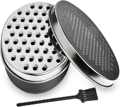 Cheese Grater, Grater Lemon with Food Storage Container & Lid Grinder Grater for kitchen - Perfect For Hard Parmesan, Ginger, Vegetables, Butter (Blue)