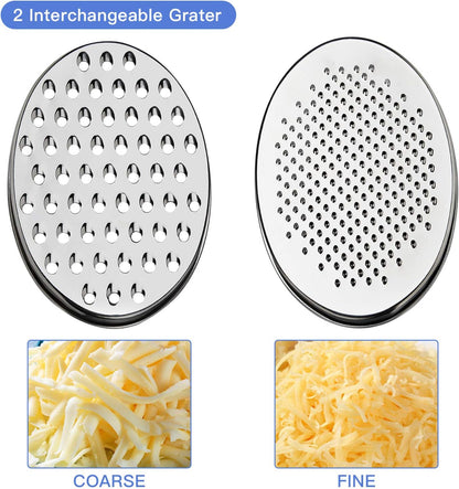 Cheese Grater, Grater Lemon with Food Storage Container & Lid Grinder Grater for kitchen - Perfect For Hard Parmesan, Ginger, Vegetables, Butter (Blue)