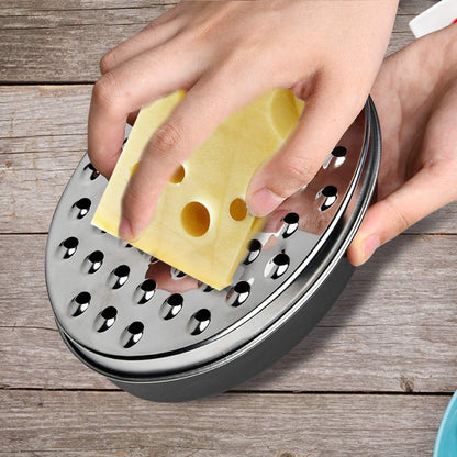 Cheese Grater, Grater Lemon with Food Storage Container & Lid Grinder Grater for kitchen - Perfect For Hard Parmesan, Ginger, Vegetables, Butter (Blue)