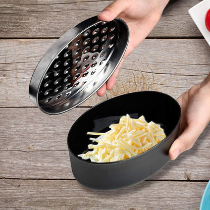 Cheese Grater, Grater Lemon with Food Storage Container & Lid Grinder Grater for kitchen - Perfect For Hard Parmesan, Ginger, Vegetables, Butter (Blue)