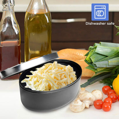 Cheese Grater, Grater Lemon with Food Storage Container & Lid Grinder Grater for kitchen - Perfect For Hard Parmesan, Ginger, Vegetables, Butter (Blue)