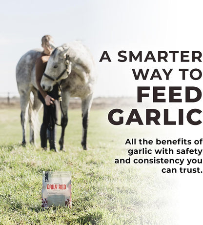 Daily Red Crushed Garlic | Horse Minerals & Vitamins Supplement | Garlic for Horses