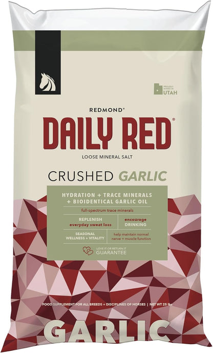 Daily Red Crushed Garlic | Horse Minerals & Vitamins Supplement | Garlic for Horses