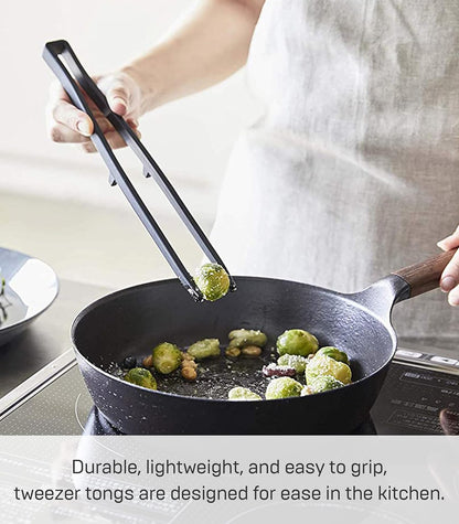 Home Silicone Kitchen Tongs, Silicone, No Assembly Req., Black | Silicone kitchen utensils designed to stay off countertops. Floating design keeps surfaces clean. Durable, easy to clean.