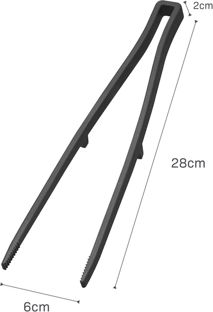Home Silicone Kitchen Tongs, Silicone, No Assembly Req., Black | Silicone kitchen utensils designed to stay off countertops. Floating design keeps surfaces clean. Durable, easy to clean.