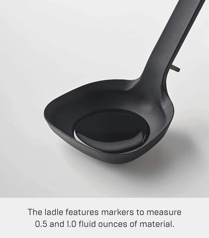 Home Silicone Kitchen Tongs, Silicone, No Assembly Req., Black | Silicone kitchen utensils designed to stay off countertops. Floating design keeps surfaces clean. Durable, easy to clean.