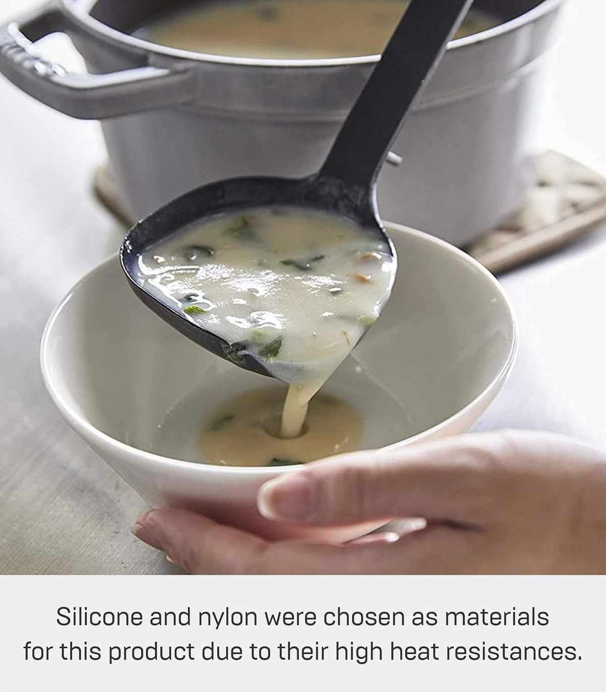 Home Silicone Kitchen Tongs, Silicone, No Assembly Req., Black | Silicone kitchen utensils designed to stay off countertops. Floating design keeps surfaces clean. Durable, easy to clean.