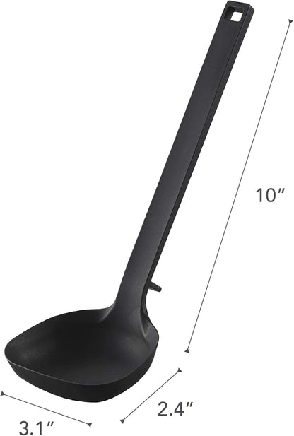 Home Silicone Kitchen Tongs, Silicone, No Assembly Req., Black | Silicone kitchen utensils designed to stay off countertops. Floating design keeps surfaces clean. Durable, easy to clean.