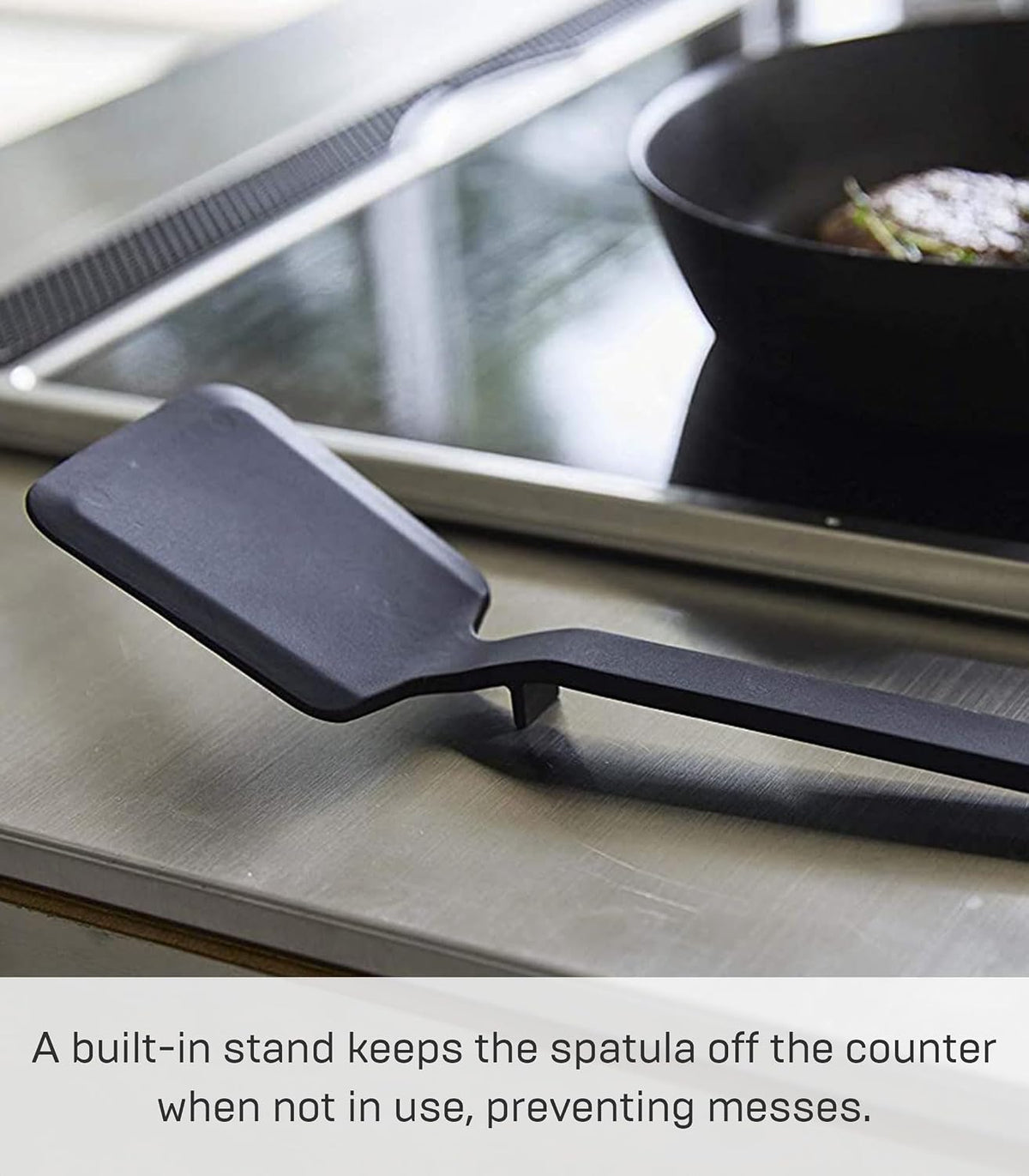 Home Silicone Kitchen Tongs, Silicone, No Assembly Req., Black | Silicone kitchen utensils designed to stay off countertops. Floating design keeps surfaces clean. Durable, easy to clean.