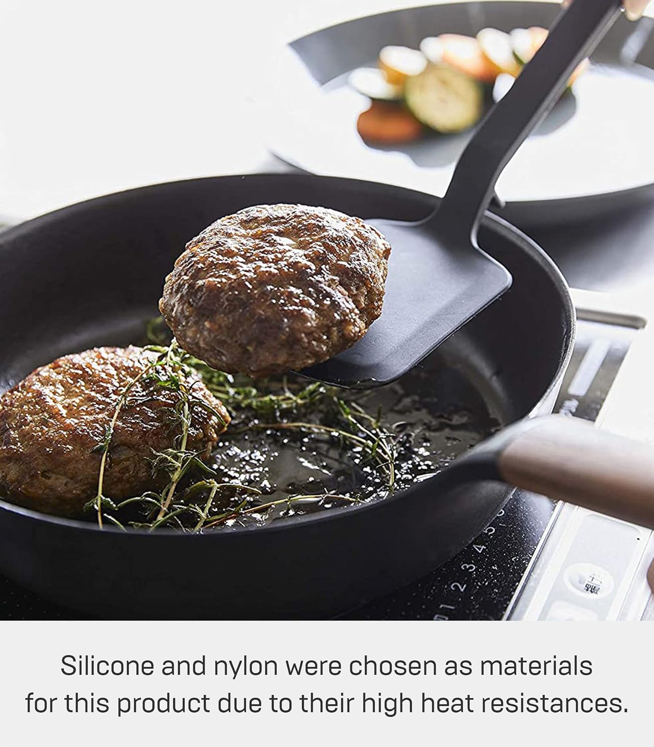 Home Silicone Kitchen Tongs, Silicone, No Assembly Req., Black | Silicone kitchen utensils designed to stay off countertops. Floating design keeps surfaces clean. Durable, easy to clean.