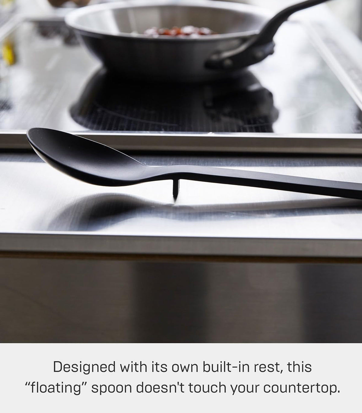 Home Silicone Kitchen Tongs, Silicone, No Assembly Req., Black | Silicone kitchen utensils designed to stay off countertops. Floating design keeps surfaces clean. Durable, easy to clean.