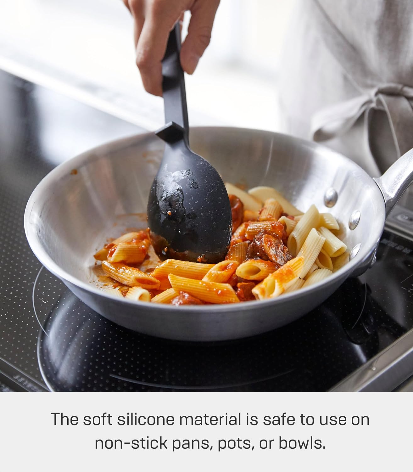 Home Silicone Kitchen Tongs, Silicone, No Assembly Req., Black | Silicone kitchen utensils designed to stay off countertops. Floating design keeps surfaces clean. Durable, easy to clean.