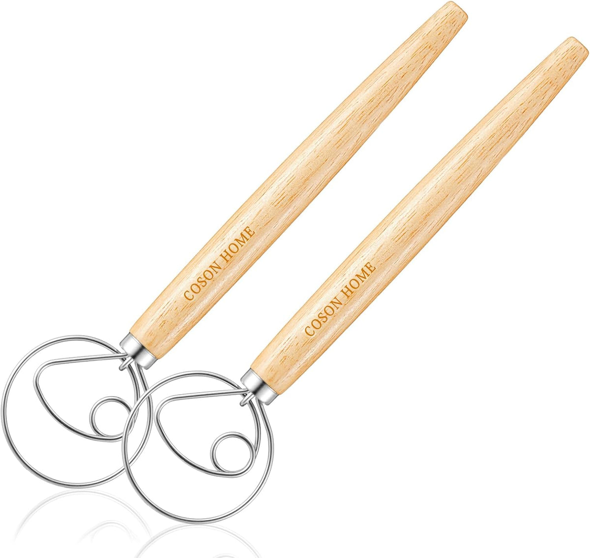 2 Pack Danish Dough Whisk Hook Sourdough Bread Baking Supplies Starter Kit