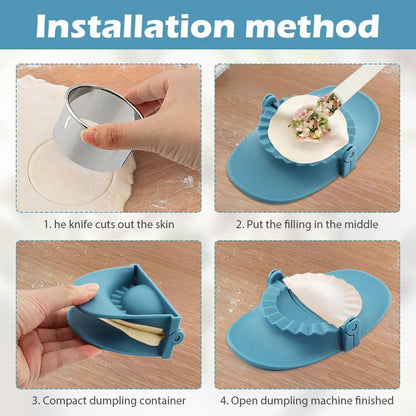Empanada Maker Press, Empanadas Press Mold, Dumpling Making Tools, Dumplings Maker Set with Dough Cutter, Dumpling Mold Machine Making Dumplings Easier, Hand Pie