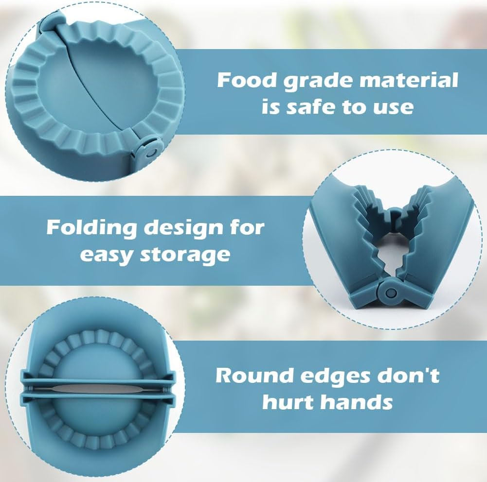 Empanada Maker Press, Empanadas Press Mold, Dumpling Making Tools, Dumplings Maker Set with Dough Cutter, Dumpling Mold Machine Making Dumplings Easier, Hand Pie