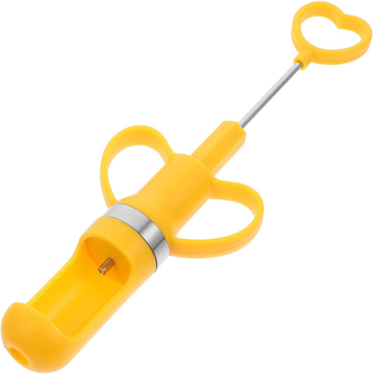 Portable Cherry Core Remover Tool Lightweight Fruit Pitter for Effortless Seed Removal Household Red Date Corer Quick-release Kitchen Gadget in Lemon Yellow