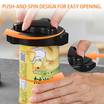 Premium Can Opener with Smooth Edge Blade, Magnetic, Silicone Grip, 4.6 inch, Military-Grade Stainless Steel