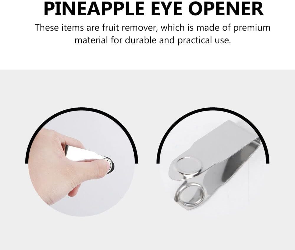 2 Pcs Silver Stainless Steel Strawberry and Pineapple Huller Fruit Stem Remover Home Kitchen Tools for Cherry Tomato,Suitable for Kitchens and Restaurants Corers and Pitters 2.8 * 1