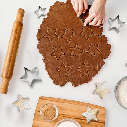 12 Pieces Round Cookie Cutters Set Stainless Steel Cookie Cutter Set Biscuit Plain Edge Round Cutters Circle Baking Metal Ring Molds Metal Ring Baking Molds Circle Pastry Donut Doughnut Cutter Set